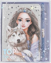 Depesche Notizbuch für Kinder TOPModel Wolf mit Bleistift blau