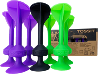 TOSSIT Dartspiel Starter Pack lila-grün - Silikon Darts für drinnen und draußen