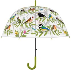Esschert Design Regenschirm Vögel transparent Vogelmotiv 83 cm