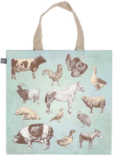Esschert Design Einkaufstasche Bauernhoftiere Spielzeug Tasche bunt