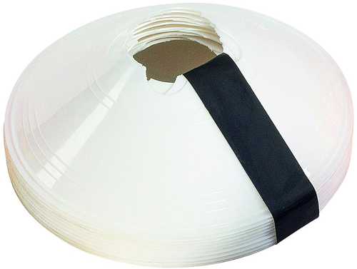 Precision Trainingshütchen Set 10 Stück weiß - Sportzubehör - 20 cm