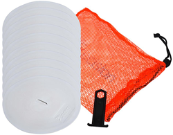 Precision Markierungsscheiben weiß - Trainingszubehör Set 10 Stück 21cm