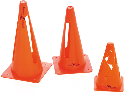Precision Trainingskegel flexibel orange Set von 4 - 9 Zoll Markierungskegel