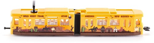 SIKU 1615, Straßenbahn, Metall/Kunststoff, Rot/Orange, Spielzeug für Kinder