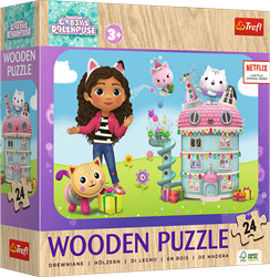 Trefl Holzpuzzle Gabby's Dollhouse - fröhliche Gabby und Freunde