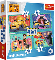 Trefl Puzzle Minions 4in1 - Despicable Me 4 Karton Puzzlespiel