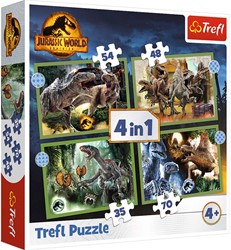 Trefl Trefl 4in1M - Threatening dinosaurs / Universal Jurassic Wor