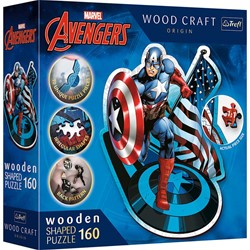 Trefl Holzpuzzle Marvel Capitan America 160 Teile nachhaltig FSC