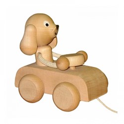Miva Trekfiguur hond in auto (naturel)