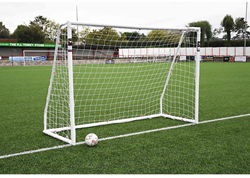 Precision Fußballtor Match Kunststoff 3m x 2m weiß BS 8462 geprüft