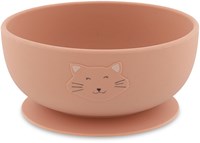 Trixie Silikon Kindergeschirr Schüssel mit Saugnapf Mrs. Cat rosa Baby