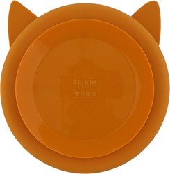 Trixie Siliconen Bord met Vakjes en Zuignap  - Mr. Fox