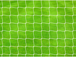Precision Fußballtor Netz 4mm geflochten weiß 12x6 ft - 2er Set