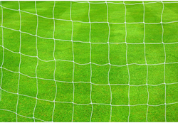 Precision Fußballtor Netz 2.5mm geknotet weiß 12'x6' - 2er Set