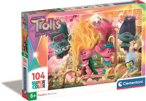 Clementoni Puzzle Trolls 3 - 104 Teile Kinderpuzzle Karton-2