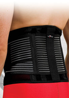 Precision Rückenbandage Neopren mit extra Stütze - schwarz S/M Rückenstütze