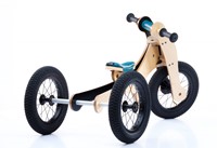 Trybike Holz Laufrad 4-in-1 Blau-3