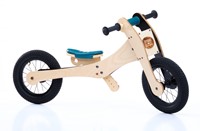 Trybike houten loopfiets 4 in 1 blauw