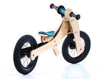 Trybike houten loopfiets 4 in 1 blauw