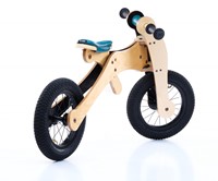 Trybike houten loopfiets 4 in 1 blauw