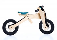 Trybike houten loopfiets 4 in 1 blauw