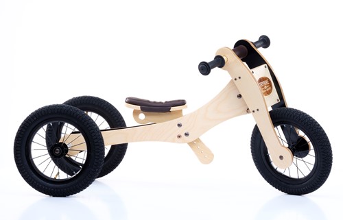 Trybike Holzbalancefahrrad 4 in 1 braun