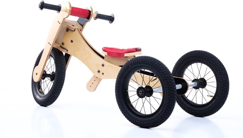 Trybike Holz Laufrad 4-in-1 Rot-2