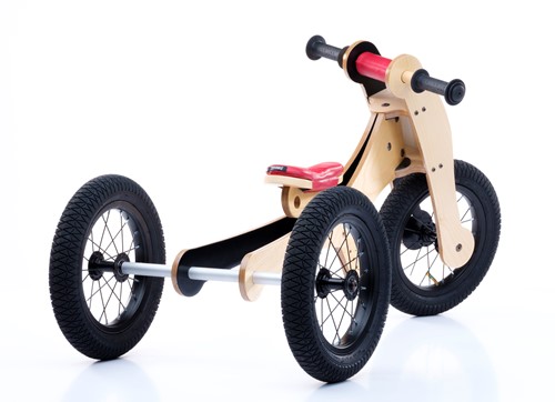 Trybike Holz Laufrad 4-in-1 Rot-3