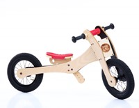 Trybike houten loopfiets 4 in 1 rood