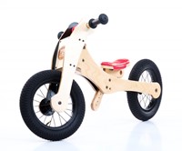 Trybike houten loopfiets 4 in 1 rood