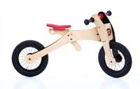 Trybike houten loopfiets 4 in 1 rood