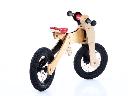 Trybike houten loopfiets 4 in 1 rood