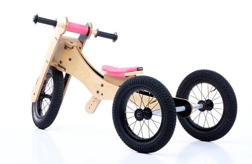 Trybike  Holz Laufrad 4-in-1 Rosa-2