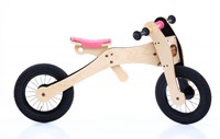 Trybike houten loopfiets 4 in 1 roze