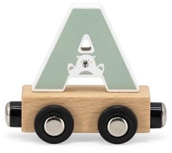 Tryco Holz-Buchstabenzug - bunter Buchstabe A - magnetisches Spielzeug