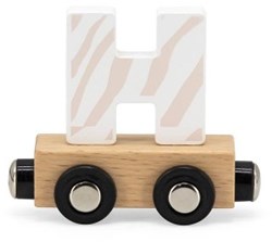 Tryco Holz-Buchstabenzug Wagen H - buntes Spielzeug für Namenszug