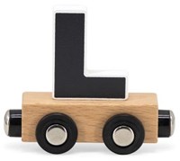 Tryco Holz-Buchstabenzug Spielzeug - bunte Buchstabe L für Namenszug