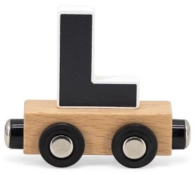 Tryco Holz-Buchstabenzug Spielzeug - bunte Buchstabe L für Namenszug