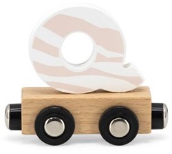 Tryco Holz-Buchstabenzug Spielzeug - Buchstabe Q - Magnetisch - Bunt