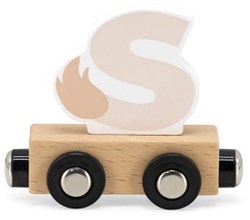 Tryco Holzbuchstaben-Zugspielzeug - bunte Buchstabe S für Namenszug
