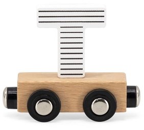 Tryco Holz-Buchstabenzug Spielzeug - Buchstabe T - Magnetisch - Bunt