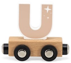 Tryco Holz-Buchstabenzug Spielzeug - Buchstabe U - bunter magnetischer Waggon