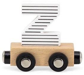 Tryco Holz-Buchstabenzug Wagen Z - buntes Spielzeug für Namen und Wörter