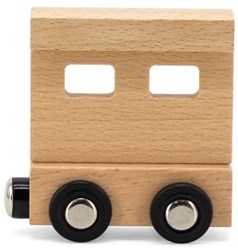 Tryco Holz-Buchstabenzug Endwagen - Holzspielzeug Zugwagen