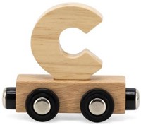 Tryco Holz Buchstaben-Zugwagen C - Magnetischer Namenszug für Kinder