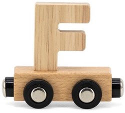 Tryco Holz-Buchstabenzug Wagen F - Natur - Magnetisches Spielzeug