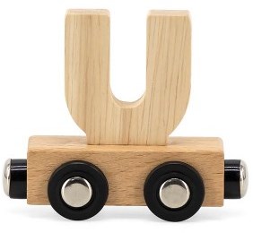 Tryco Holz-Buchstabenzug Wagen U - Magnetisches Spielzeug für Kinder