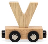 Tryco Holz Buchstaben Zugwagen V - Lernspielzeug für Kinder