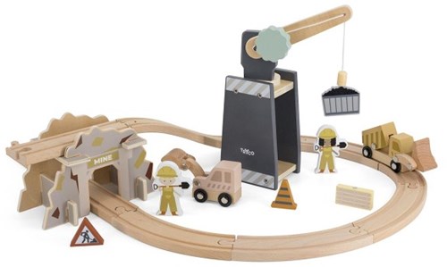Tryco Holz-Eisenbahn Baustellen-Erweiterungsset - Spielzeug Zubehör Set-2