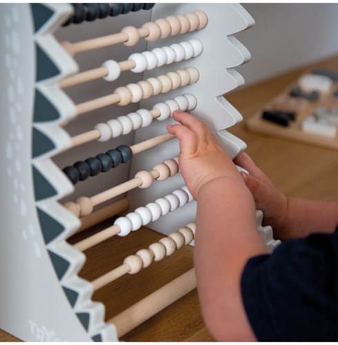 Tryco Holz Abakus Dinosaurier - Lernspielzeug mit Tafel und 100 Perlen-2